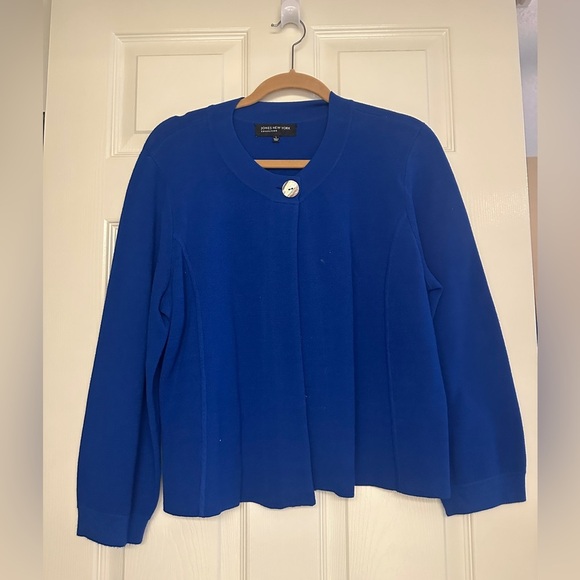 Jones New York Royal Blue Sweater/Jacket - Picture 1 of 4